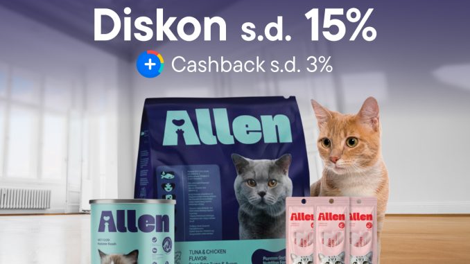 Promo Allen Ramadhan Makanan Kucing diskon 15% + cashback 3%