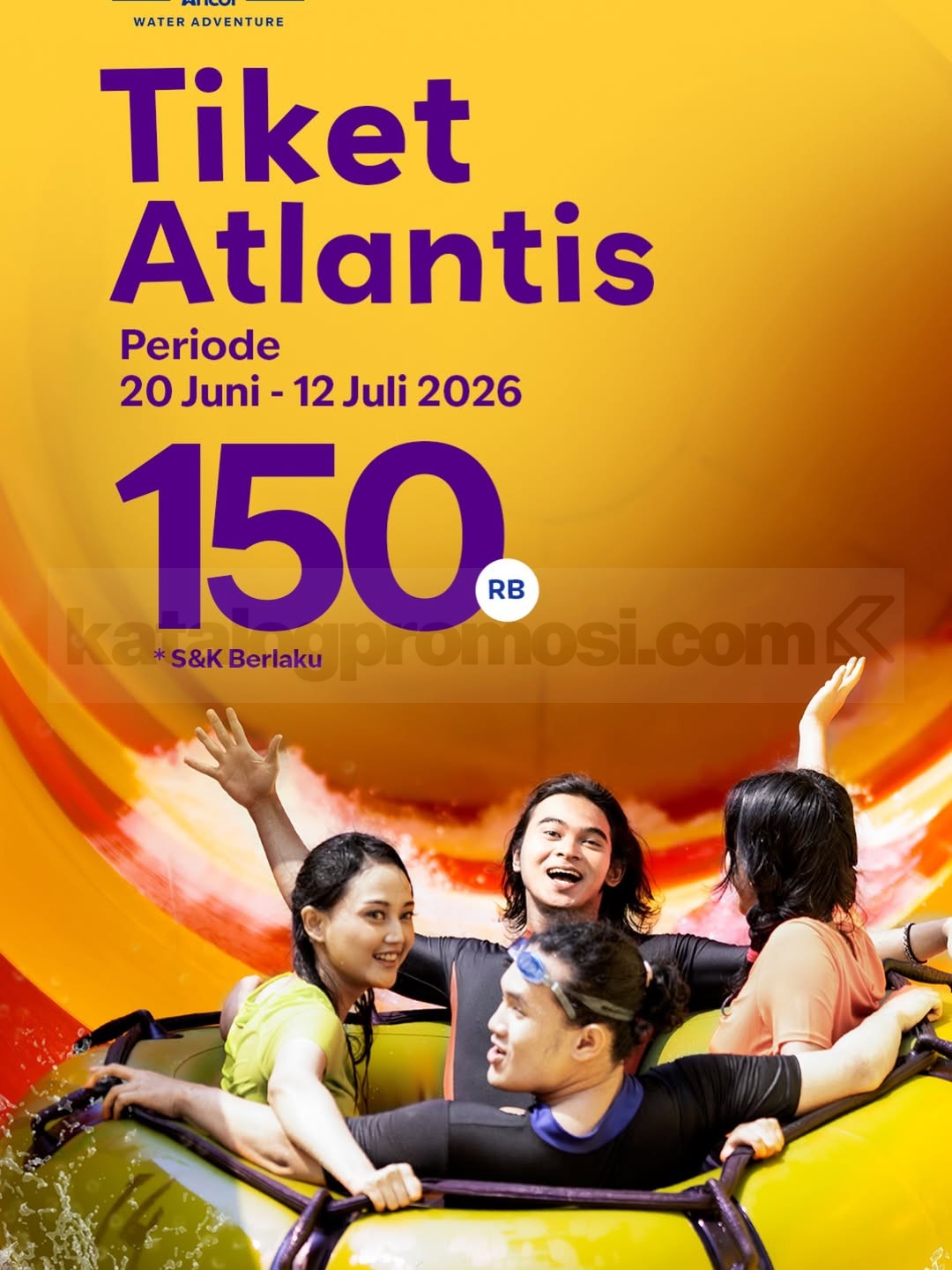 Promo Atlantis Ancol Tiket Waterpark Seru Rp. 150 ribu Promo Atlantis Ancol tiket waterpark seru Rp. 150 ribu di Atlantis Water Adventures dengan wahana seru liburan sekolah