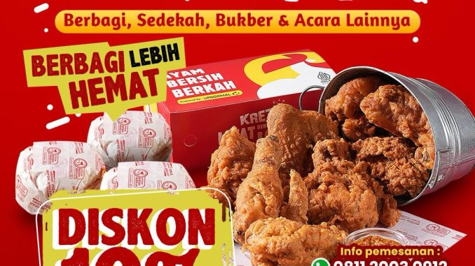 Promo Ayam Bersih Berkah Big Order Paket ABB Diskon 10% minimal 10 paket Ramadan