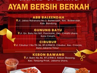 Promo Ayam Bersih Berkah Grand Opening beli 1 gratis 1 dan paket hemat Rp. 10.000