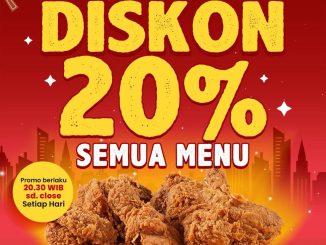Promo Ayam Bersih Berkah Night Sale Diskon 20% semua menu mulai malam hari