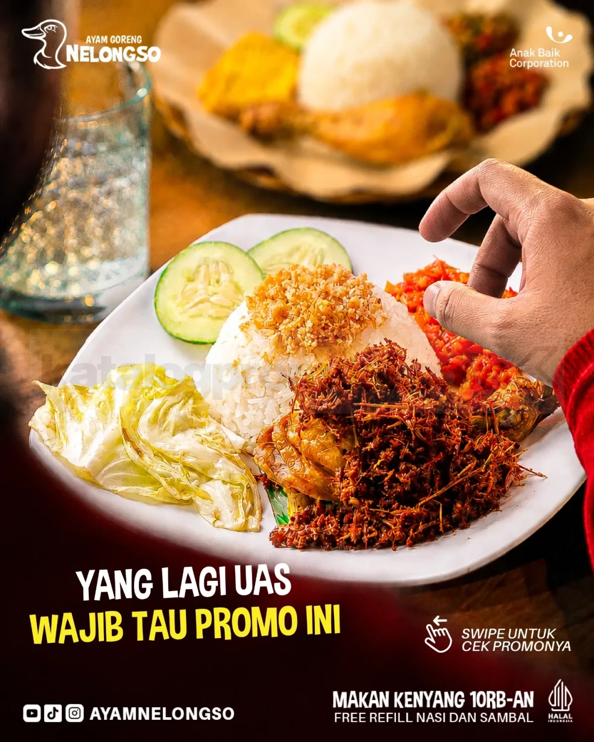 Promo Ayam Goreng Nelongso Upgrade Ayam Rempah Rp. 3.000 Promo Ayam Goreng Nelongso Upgrade Ayam Rempah Rp. 3.000 tambah hemat hingga 31 Mei 2026