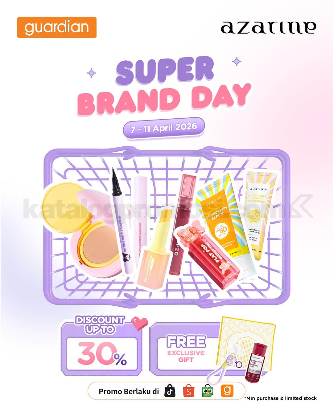 Promo Azarine Super Brand Day Diskon hingga 30% Promo Azarine Super Brand Day diskon hingga 30% & hadiah eksklusif online