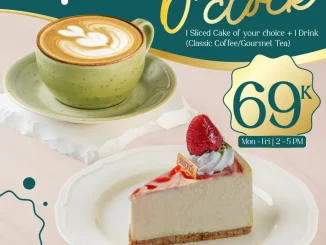 Promo Bakerzin Cake O’clock sliced cake dan drink Rp. 69.000 sore hari