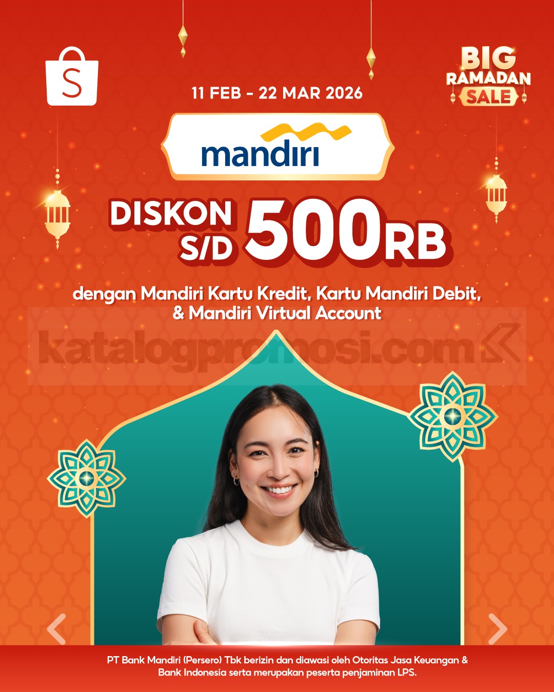 Promo Bank Mandiri Shopee Ramadan Diskon Rp. 500 ribu Promo Bank Mandiri Shopee Ramadan diskon Rp. 500 ribu untuk belanja sahur, buka puasa & lebaran