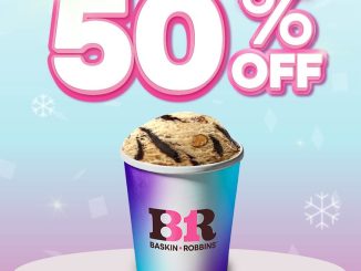 Promo Baskin Robbins Diskon 50% Pint Kedua dengan harga Pint kedua Rp. 192.500
