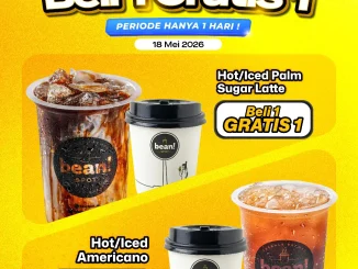 Promo Beanspot Beli 1 Gratis 1 Kopi Palm Sugar Latte dan Americano 18 Mei 2026