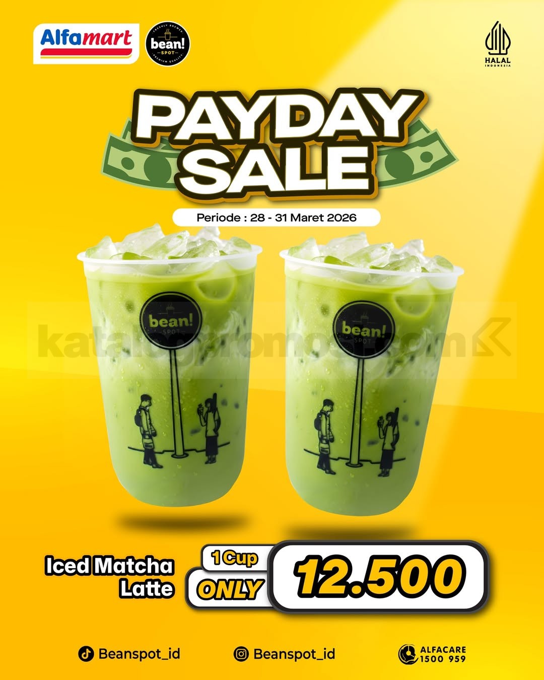 Promo Beanspot Payday Iced Matcha Latte Rp. 12.500 Promo Beanspot Payday Iced Matcha Latte Rp. 12.500 periode 28-31 Maret 2026