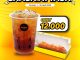 Promo Beanspot Paket Snack Attack Rp. 12.000 es teh manis dan sosis bakar