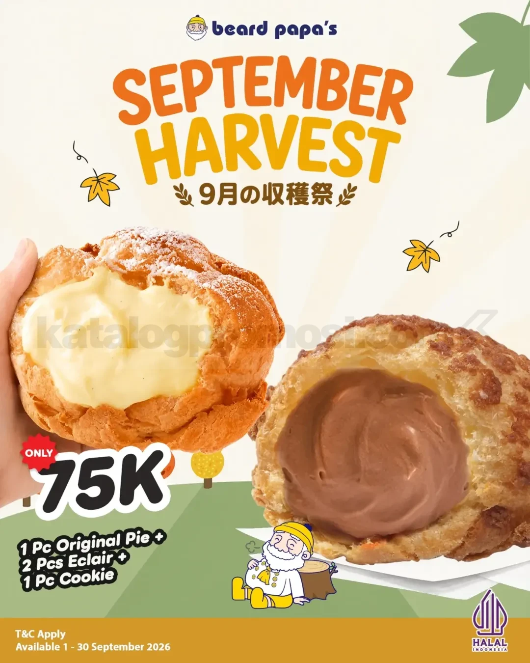 Promo Beard Papa’s September Harvest Mulai Rp60.000 Promo Beard Papa’s September Harvest Mulai Rp60.000 1