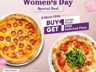 Promo Bellamama International Women’s Day Buy 1 Get 1 FREE untuk pembelian Large Pizza tanggal 8 Maret 2026