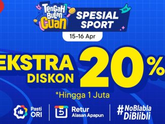 Promo Blibli Tengah Bulan Cuan Spesial Sport diskon 20% hingga Rp. 1.000.000