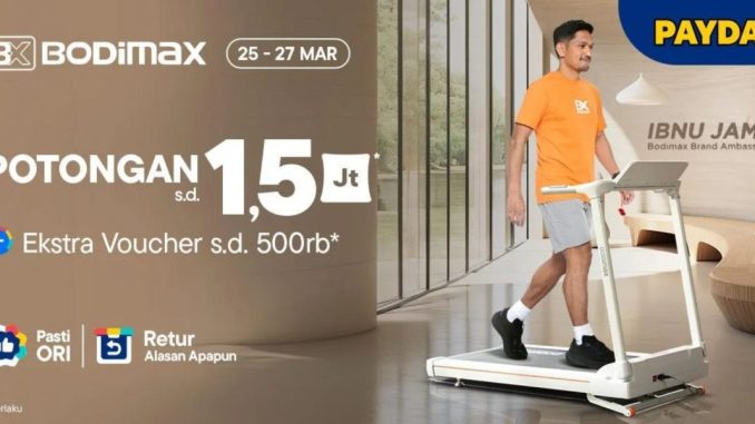 Promo Bodimax Blibli Payday diskon Rp. 1.500.000 alat fitness original