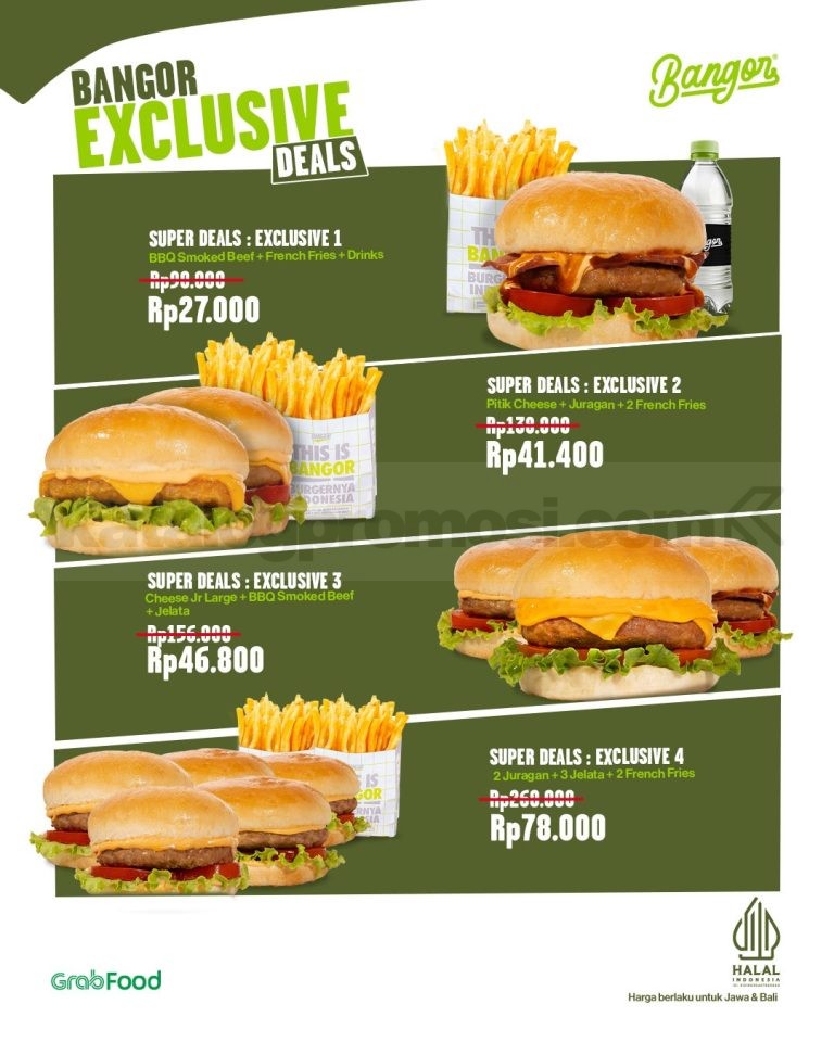 Promo Burger Bangor Exclusive Deals Mulai Rp. 27.000