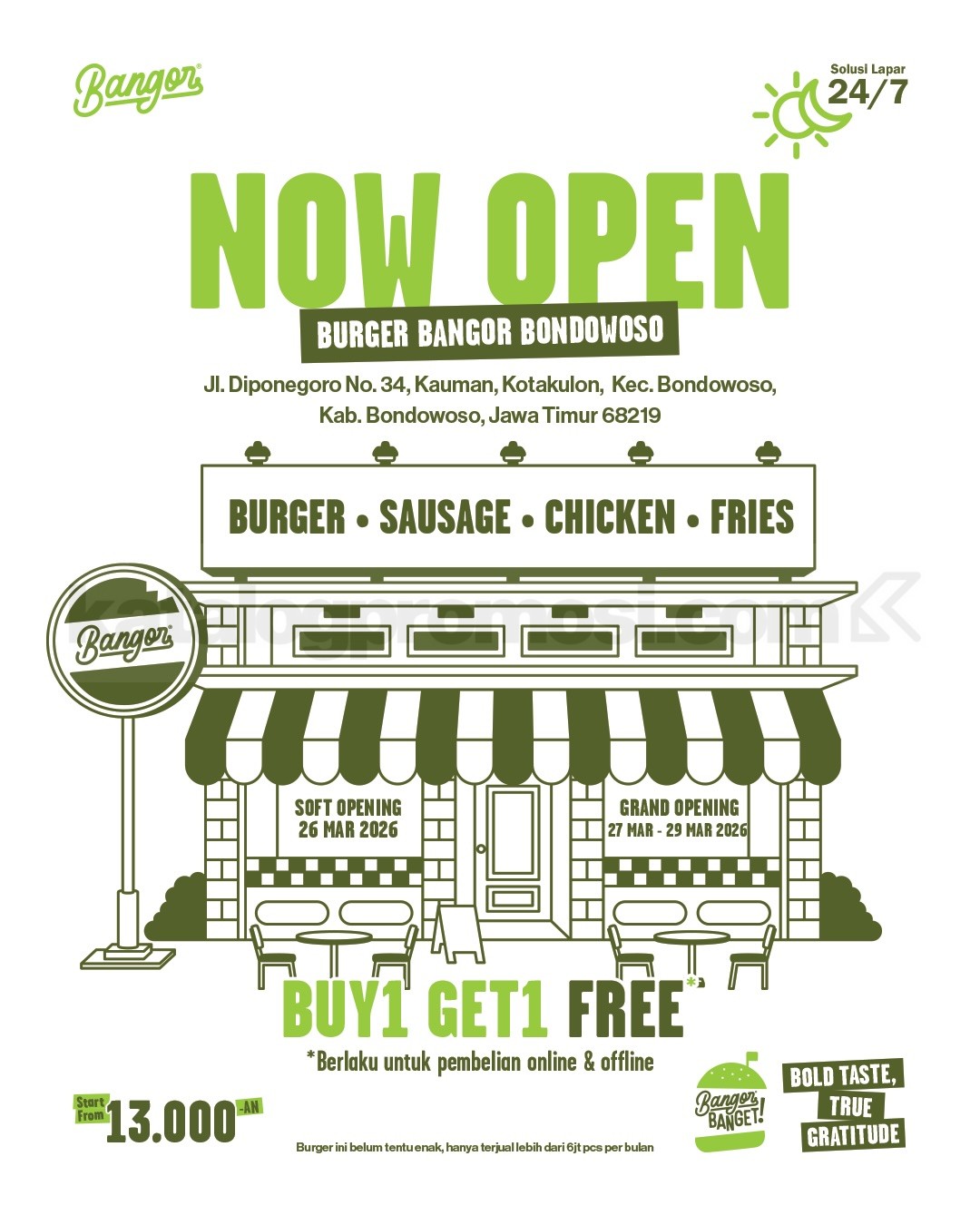 Promo Burger Bangor Grand Opening Buy 1 Get 1 Promo Burger Bangor Grand Opening Buy 1 Get 1 3