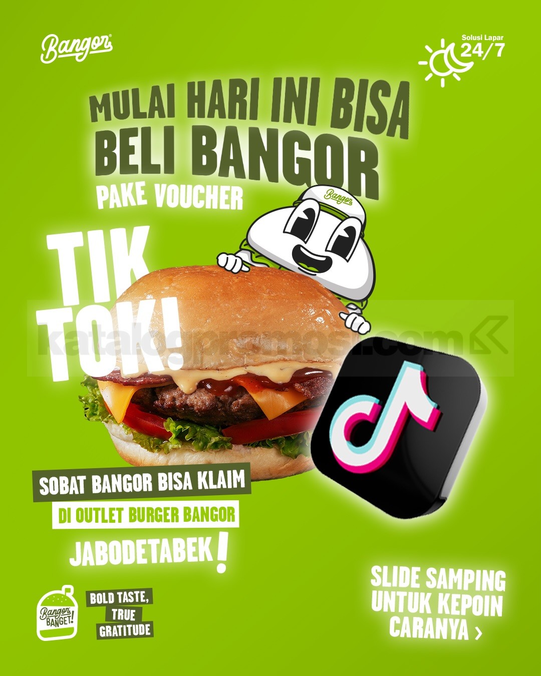 Promo Burger Bangor x TikTok Go Menu mulai Rp. 21.000 Promo Burger Bangor x TikTok Go Menu mulai Rp. 21.000 paket hemat burger Jabodetabek