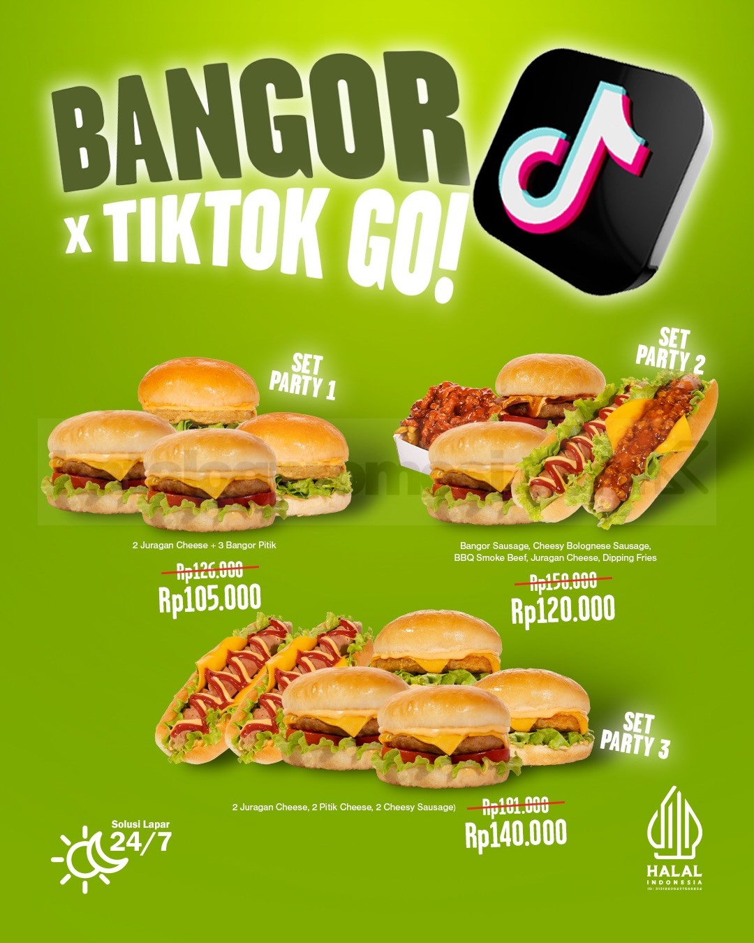 Promo Burger Bangor x TikTok Go Menu mulai Rp. 21.000 Promo Burger Bangor x TikTok Go Menu mulai Rp. 21.000 3