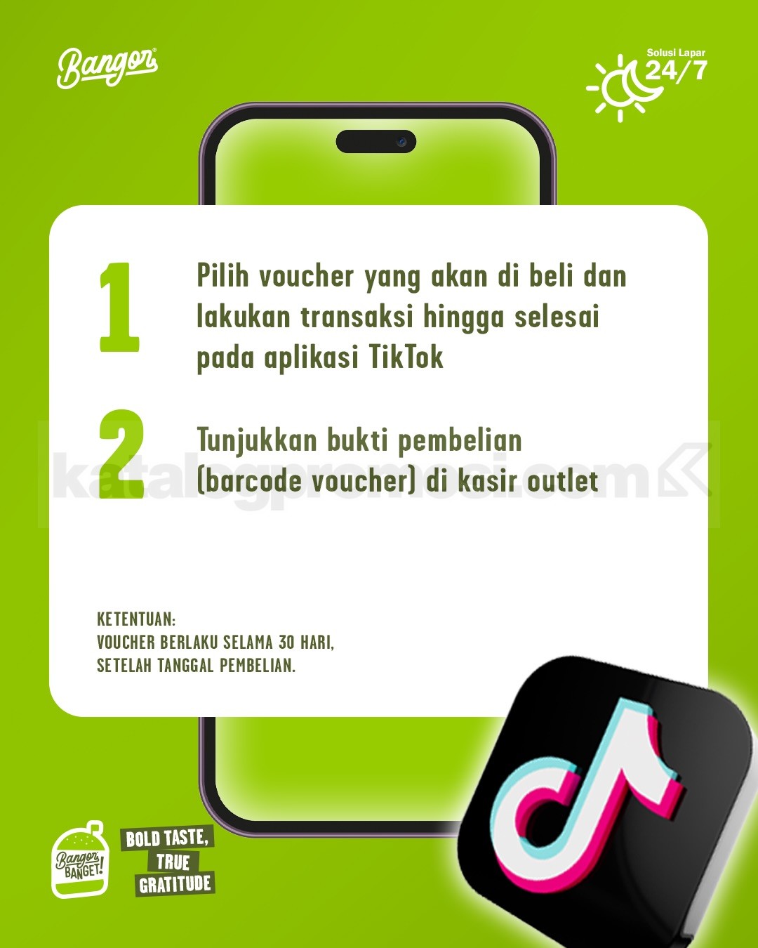 Promo Burger Bangor x TikTok Go Menu mulai Rp. 21.000 Promo Burger Bangor x TikTok Go Menu mulai Rp. 21.000 4