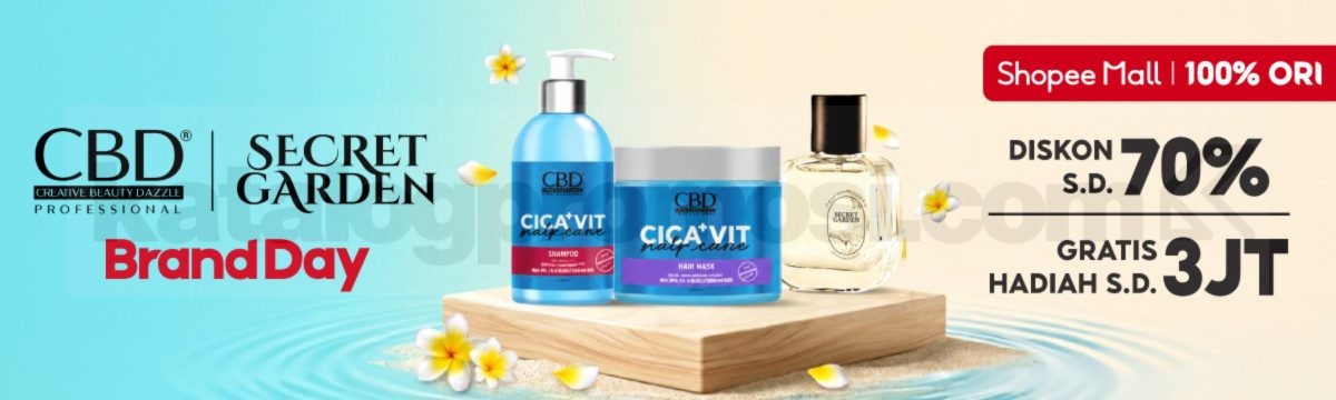 Promo CBD x Secret Garden Brand Day Diskon hingga 70% Promo CBD x Secret Garden Brand Day Diskon hingga 70% dan hadiah hingga Rp3 juta
