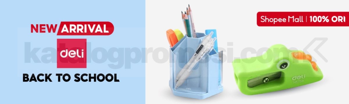 Promo Deli Back to School New Arrival Alat Tulis Promo Deli Back to School New Arrival Alat Tulis koleksi terbaru perlengkapan sekolah di Shopee.