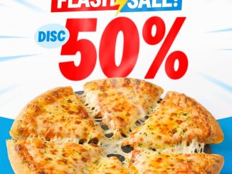 Promo Domino’s Pizza Gajian Flash Sale Diskon 50% potongan harga pizza favorit