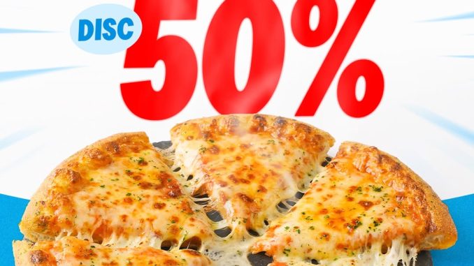 Promo Domino’s Pizza Gajian Flash Sale Diskon 50% potongan harga pizza favorit