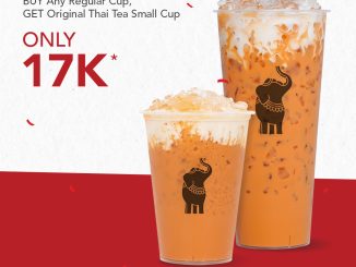 Promo Dum Dum Thai Drinks Merdeka Original Thai Tea Rp. 17.000 dengan harga spesial selama Agustus 2026.