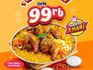 Promo Emados 1 Ekor Ayam Nasi Mandhi Rp. 99.000 periode 1 Mei 2026 hingga 3 Mei 2026