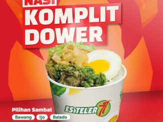 Promo Es Teler 77 Nasi Komplit Dower Rp. 15.000 dengan pilihan sambal bawang ijo balado