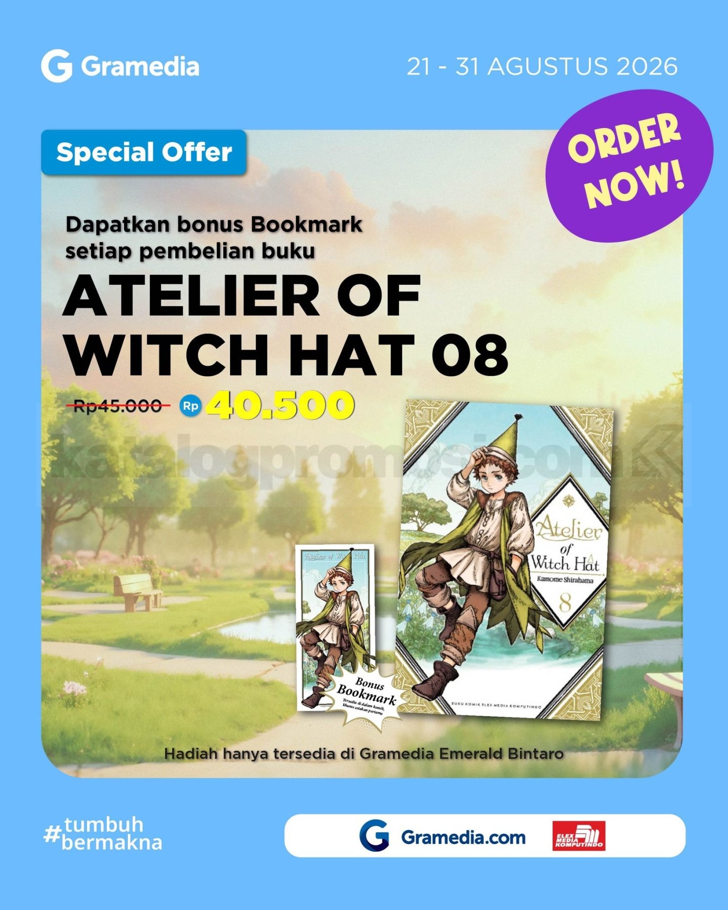 Promo Gramedia Atelier of Witch Hat Vol. 8 Diskon 10%
