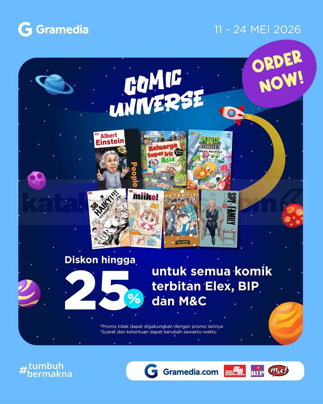 Promo Gramedia Comic Universe Diskon Komik hingga 25% Promo Gramedia Comic Universe diskon komik hingga 25% Elex BIP M&C di Gramedia.com