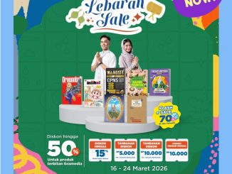 Promo Gramedia Lebaran Sale Buku diskon hingga 50% dan voucher Rp5.000-10.000