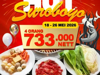 Promo Hanamasa HUT Kota Surabaya Rp. 733.000 untuk 4 orang periode Mei 2026