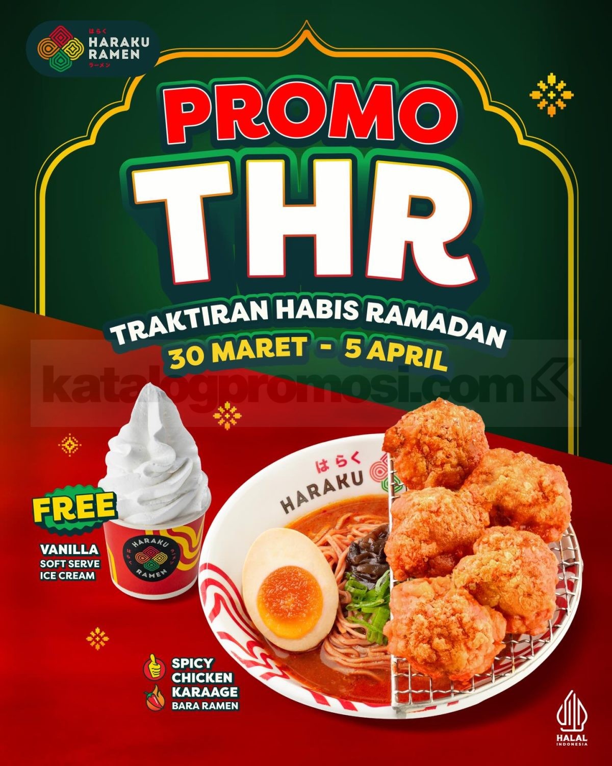 Promo Haraku Ramen Traktiran Habis Ramadan Gratis Ice Cream Promo Haraku Ramen Traktiran Habis Ramadan Gratis Ice Cream beli ramen atau donburi