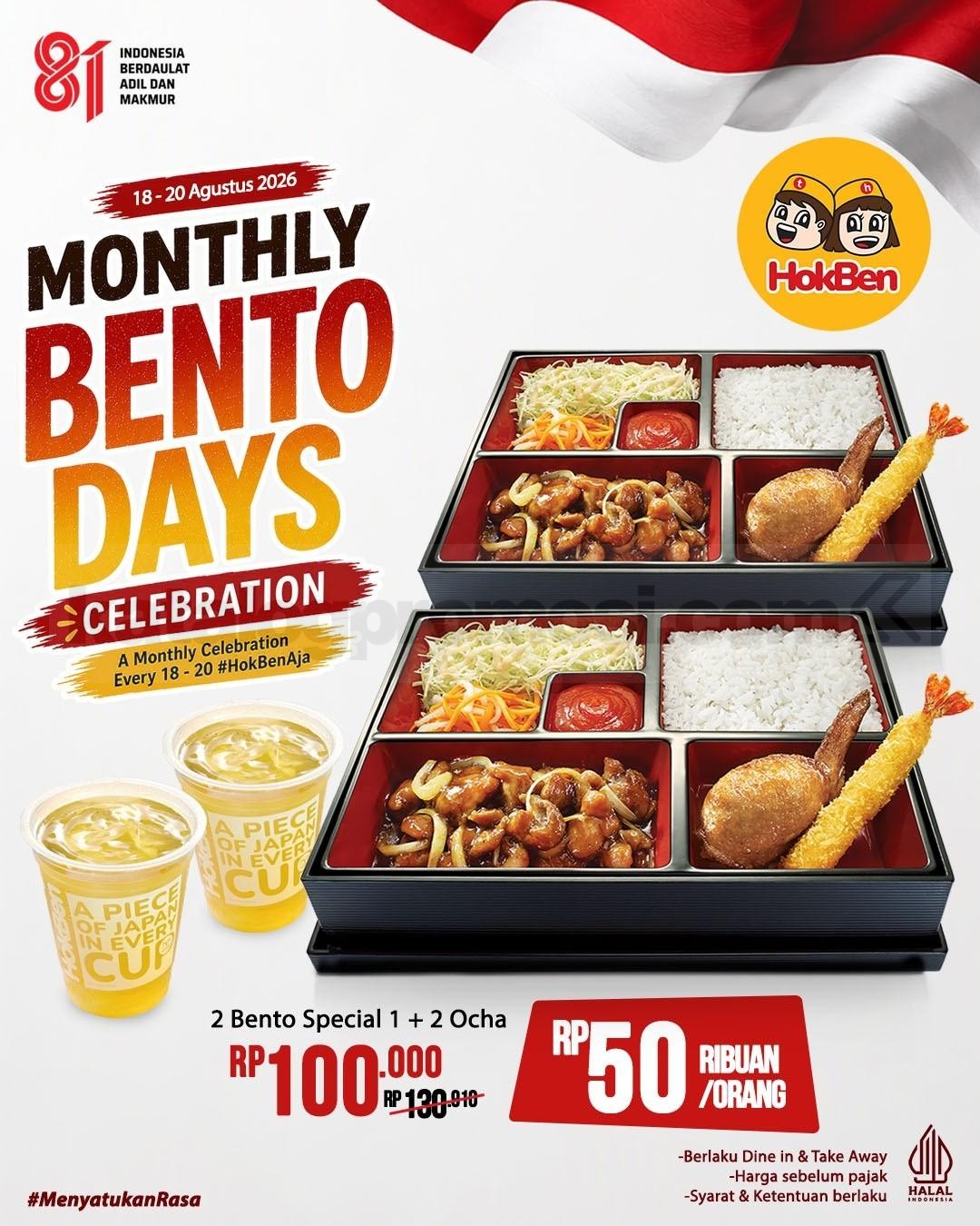 Promo HokBen Bento Days Paket Berdua Mulai Rp 50 Ribuan Promo HokBen Bento Days Paket Berdua Mulai Rp 50 Ribuan