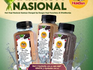 Promo HokBen Hari Kopi Nasional Beli 2 Gratis 1 Ganbatte harga 3 botol Rp. 36.364 berbagai varian kopi