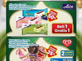 Promo Indomaret Es Krim Day beli 1 gratis 1 untuk Aice Histeria dan Wall’s Ice Cream tanggal 15 Maret 2026