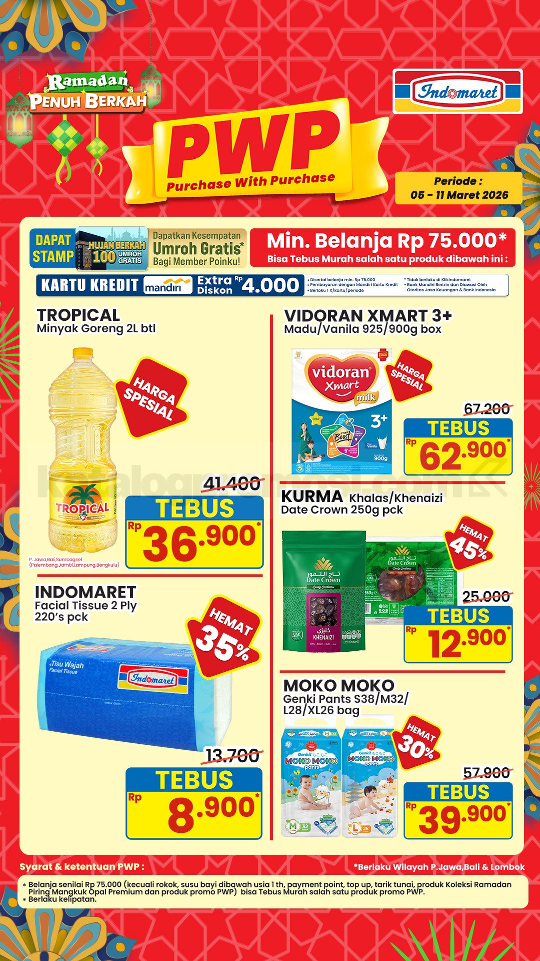 Promo Indomaret Tebus Murah PWP 05-11 Maret 2026 Promo Indomaret Tebus Murah PWP 05-11 Maret 2026