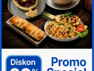 Promo Itasuki Resto Spesial BRI Diskon 20% untuk pembayaran Kartu Kredit, Debit BRI, dan QRIS BRImo.