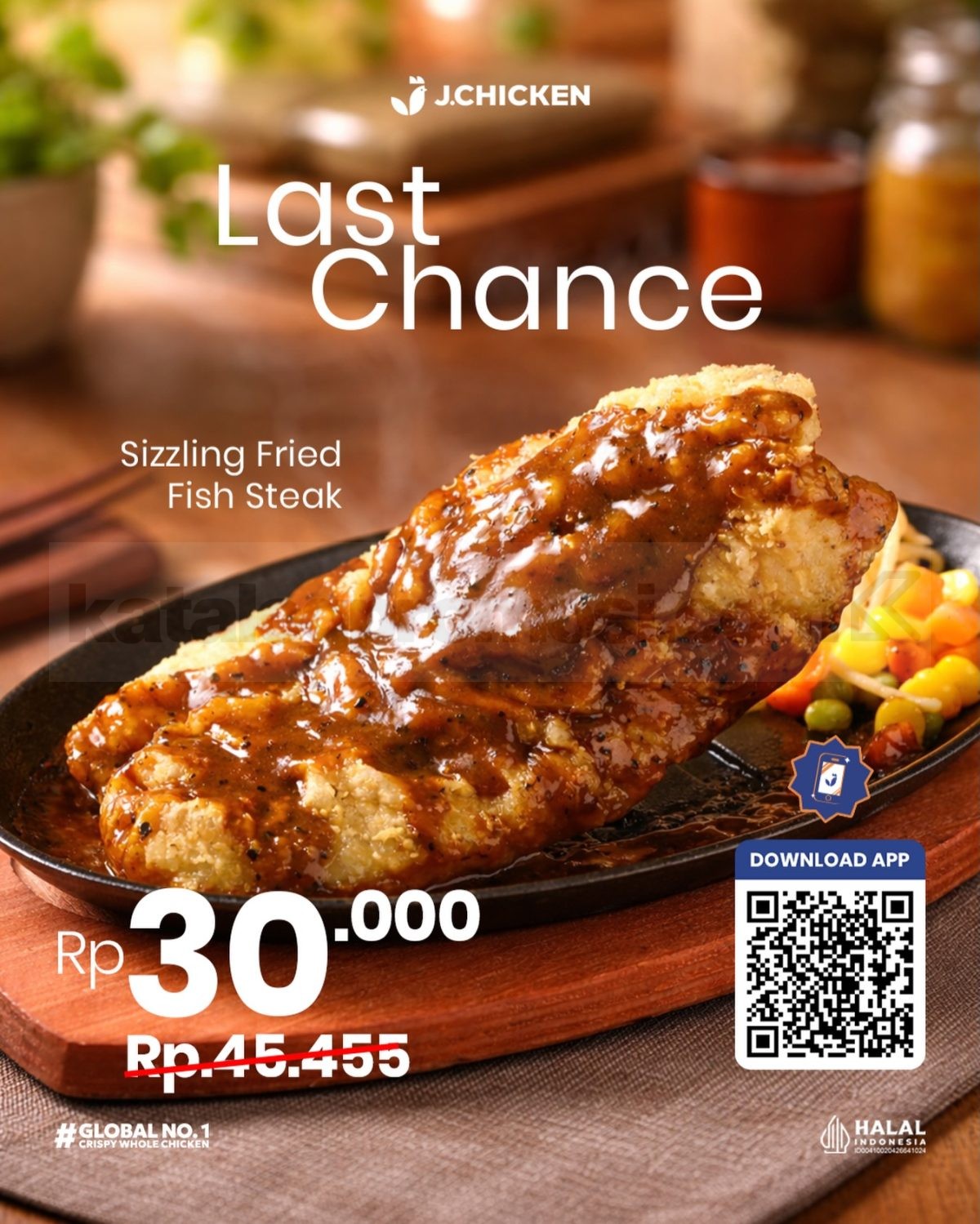 Promo J.Chicken Sizzling Fried Fish Steak Rp. 30.000 Promo J.Chicken Sizzling Fried Fish Steak Rp. 30.000 via MyJCK untuk member