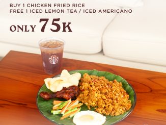 Promo JCO Buy 1 Get 1 FREE gratis minuman Iced Lemon Tea atau Iced Americano periode 9 Maret 2026 sampai 18 Maret 2026