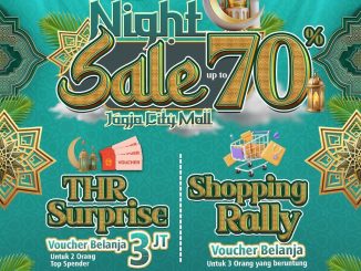 Promo Jogja City Mall Late Night Sale diskon hingga 70% dengan THR Surprise dan Shopping Rally