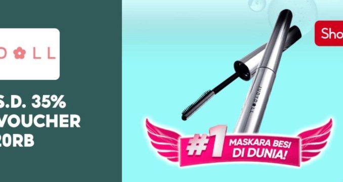 Promo Judydoll Shopee Diskon 35% + Voucher Rp. 20 ribu untuk makeup viral