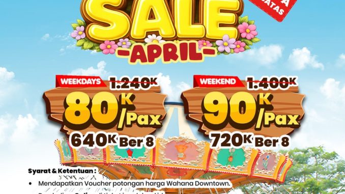 Promo Jungleland Flash Sale April mulai Rp. 80.000 paket ber-8 orang