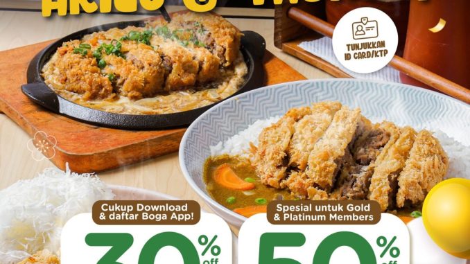 Promo Kimukatsu Birthday Treat Diskon hingga 50% Semua Menu untuk member Boga App