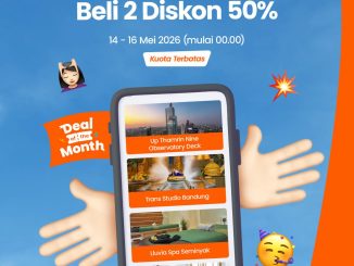 Promo Klook Deal of the Month Beli 2 Diskon 50% tanggal 14 sampai 16 Mei 2026 untuk aktivitas liburan dan hiburan