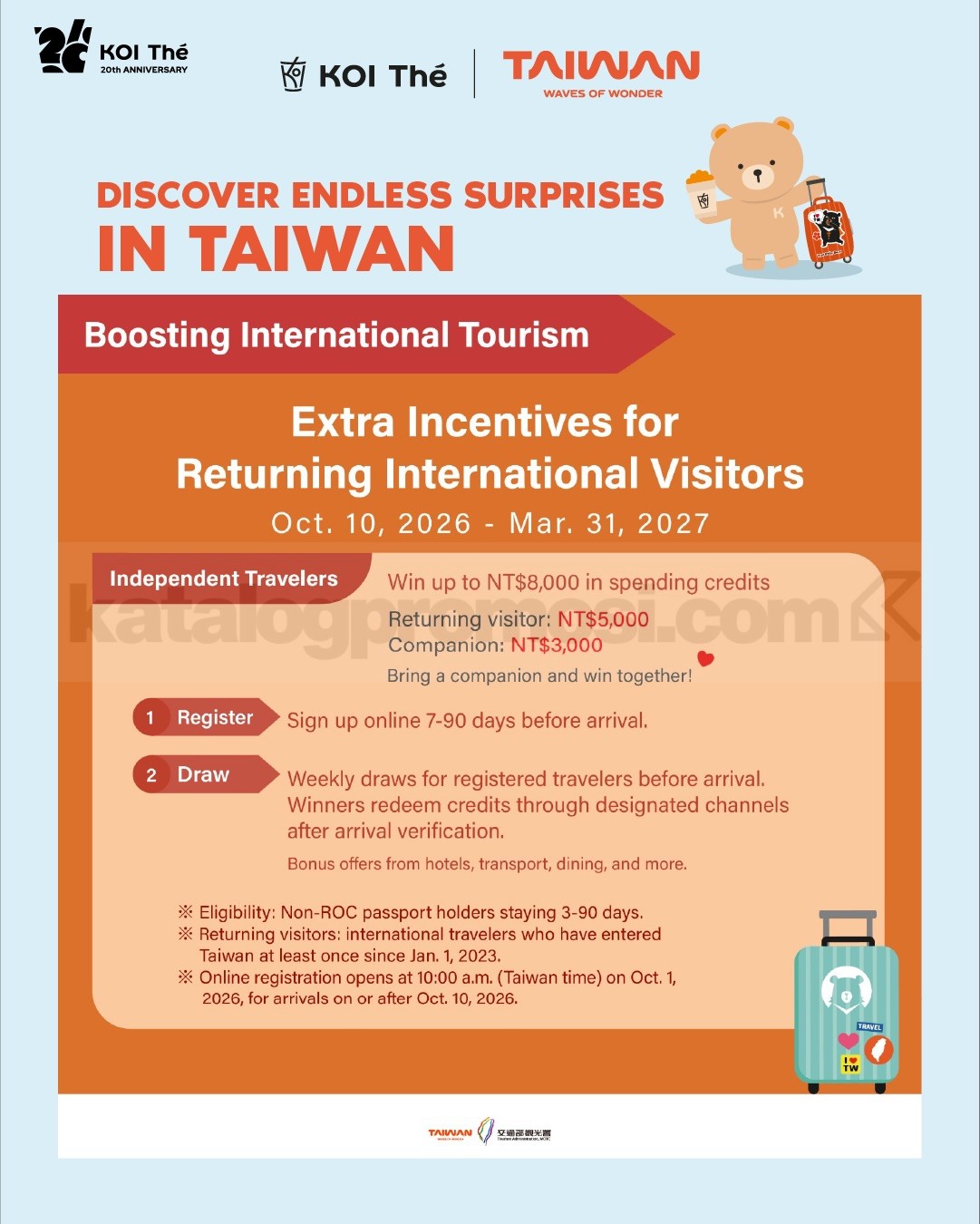 Promo KOI Thé 20th Anniversary Berhadiah Tiket Taiwan Promo KOI Thé 20th Anniversary Berhadiah Tiket Taiwan 3