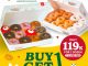 Promo Krispy Kreme beli 1 gratis 1 lusin donat 2 lusin Rp. 119.000 April 2026