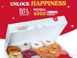 Promo Krispy Kreme MAPCLUB Beli 6 Gratis 6 Doughnuts Rp. 90.000 April 2026