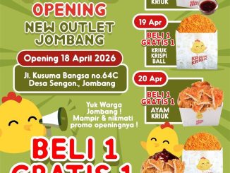 Promo Kriuk Kriuk Grand Opening Jombang Beli 1 Gratis 1 ayam kriuk dan snack